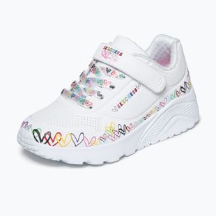 Vaikiški batai SKECHERS Uno Lite Heart Craze white/multi