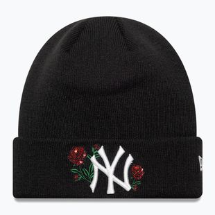 Moteriška žieminė kepurė New Era Sequin Rose Beanie New York Yankees juoda