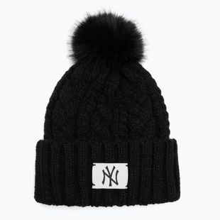 Moteriška žieminė kepurė New Era Cable Wide New York Yankees juoda