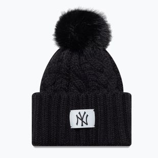 Moteriška žieminė kepurė New Era Cable Wide New York Yankees juoda