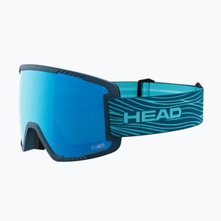 Slidinėjimo akiniai HEAD Contex Pro 5k Race blue/petrol/blue/chrome/orange