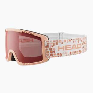 Vaikiški slidinėjimo akiniai HEAD Contex Yuki Jr red/peach