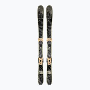 Vaikiškos kalnų slidės + apkaustai HEAD Kore Team SW + Attack LYT 11 GW black/beige
