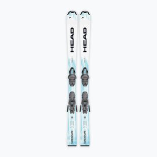 Vaikiškos kalnų slidės + apkaustai HEAD Supershape JRS + Jrs 7.5 GW CA white/blue