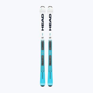 Vaikiškos kalnų slidės + apkaustai HEAD Supershape Team Easy JRS + Jrs 7.5 GW CA blue/white