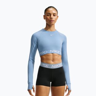 Moteriški marškinėliai ilgomis rankovėmis  Nike Pro work blue/white