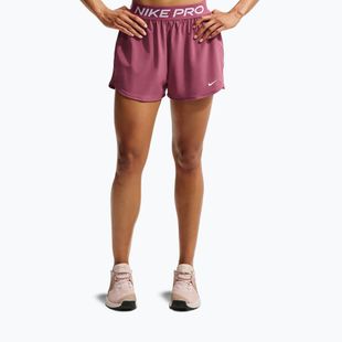 Moteriški treniruočių šortai Nike Pro pink smoke/white