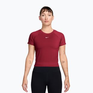 Moteriški treniruočių marškinėliai Nike Pro Seamless tough red/white