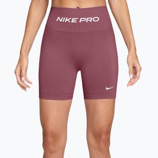 Moteriški treniruočių šortai Nike Pro Seamless pink smoke/white