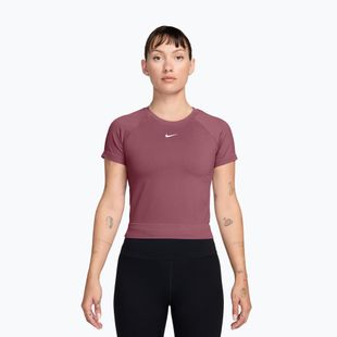 Moteriški treniruočių marškinėliai Nike Pro Seamless pink smoke/white
