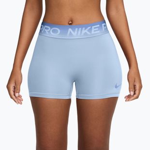 Moteriški treniruočių šortai Nike Pro hydrogen blue/aluminum