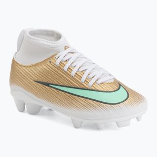 Vaikiški futbolo bateliai Nike Jr. Mercurial Superfly 11 Club "Kylian Mbappé" metallic gold/green glow