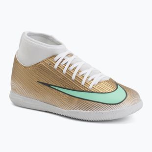 Vaikiški futbolo bateliai Nike Jr. Mercurial Superfly 11 Club "Kylian Mbappé" metallic gold/green glow