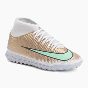 Vaikiški futbolo bateliai Nike Jr. Mercurial Superfly 11 Club "Kylian Mbappé" metallic gold/green glow