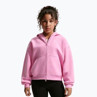Vaikiškas džemperis Nike Sportswear Studio Fleece pink rise/white