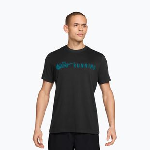 Vyriški bėgimo marškinėliai Nike Dri-Fit Running T-Shirt black/bright spruce