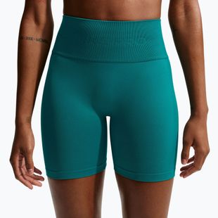 Moteriški šortai Nike Pro Seamless High-Waisted Biker 5" bright spruce