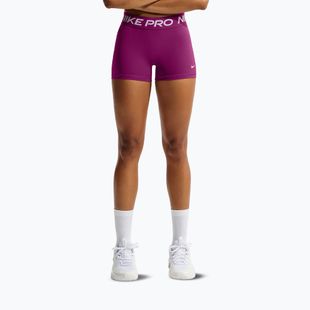 Moteriški šortai Nike Pro Mid-Rise Biker 3" true berry/white