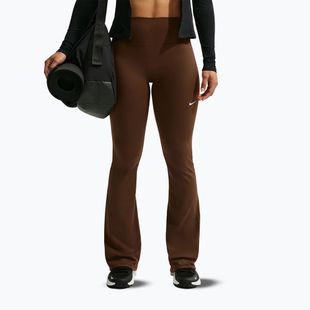 Moteriškos tamprės Nike One High Waisted Flared cacao wow/white