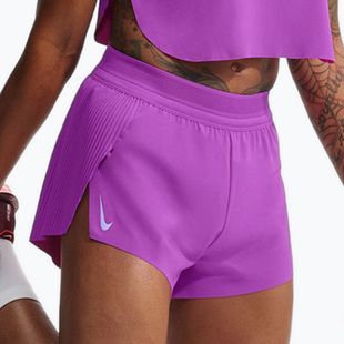 Moteriški bėgimo šortai Nike AeroSwift Dri-Fit ADV Mid-Rise 3" vivid purple/purple pulse