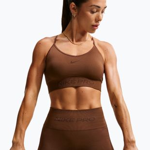 Sportinė liemenėlė moterims Nike Pro Seamless Light Support Sports Bra cacao wow