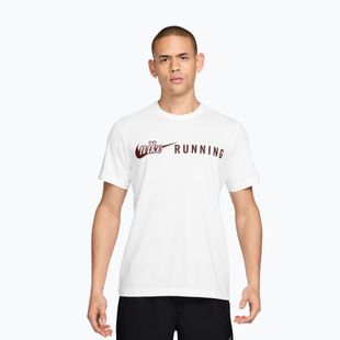 Vyriški bėgimo marškinėliai Nike Dri-Fit Running T-Shirt white/mystic dates