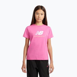 Vaikiški marškinėliai New Balance Jersey Stacked Logo Tee pink satin