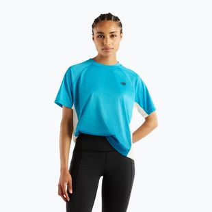 Moteriški bėgimo marškinėliai New Balance Viz-Tech Run T-Shirt altitude/streamsong
