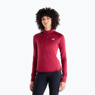 Moteriški bėgimo marškinėliai su ilgomis rankovėmis  New Balance Athletics Heat Grid 1/2 Zip podium red