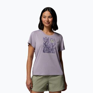 Moteriški marškinėliai Columbia Parsons Point Scoop Tee lavender pearl heather/canopy view