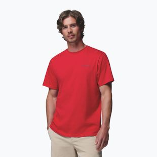Vyriški marškinėliai Columbia CSC Basic Logo Back Tee mountain red/linework c badge