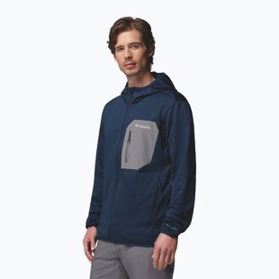 Vyriškas žygio džemperis Columbia Tall Heights Hdd Grid Fleece Full Zip collegiate navy/city grey