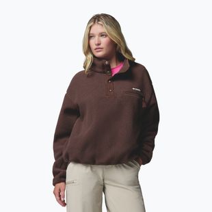 Moteriškas flisinis džemperis Columbia Helvetia II Cropped Half Snap Fleece tobacco
