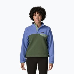 Moteriškas flisinis džemperis Patagonia Lightweight Synchilla Snap-T Pullover canopy green