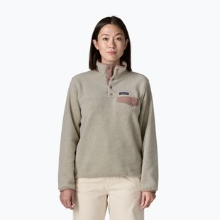 Moteriškas flisinis džemperis Patagonia Lightweight Synchilla Snap-T Pullover oatmeal heather w/moonrise taupe