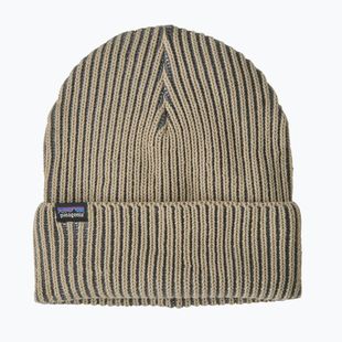 Žieminė kepurė Patagonia Fishermans Rolled Beanie contrast stripe: weathered stone