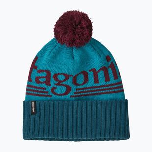 Žieminė kepurė Patagonia Powder Town hut tripper logo: mako blue