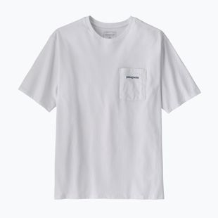 Vyriški marškinėliai Patagonia Boardshort Logo Pocket Responsibili fiber white