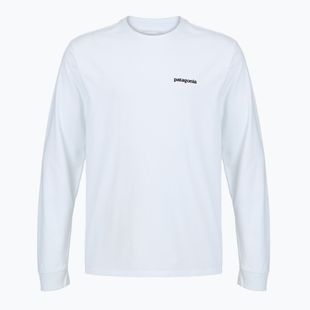 Vyriški ilgomis rankovėmis marškinėliai Patagonia P-6 Logo Responsibili fiber white
