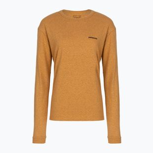 Moteriški marškinėliai ilgomis rankovėmis  Patagonia P-6 Logo Responsibili-Tee LS dried mango