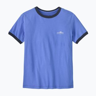 Moteriški marškinėliai Patagonia Fitz Roy Foothills Ringer Tee diver blue