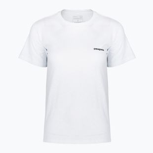 Moteriški marškinėliai Patagonia P-6 Logo Responsibili-Tee fiber white