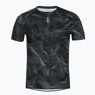 Vyriški bėgimo marškinėliai HOKA EveryRun CLF PRT black/white