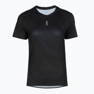 Moteriški bėgimo marškinėliai HOKA EveryRun CLF PRT black/squid ink