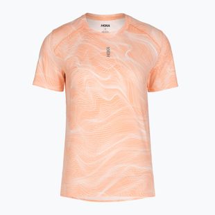 Moteriški bėgimo marškinėliai HOKA EveryRun CLF PRT sunstone print