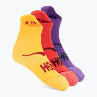 Kojinės HOKA No-Show Run Sock 3-pack egg yolk/cerise/virtual violet