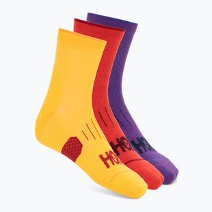 Kojinės HOKA Quarter Run Sock 3-Pack egg yolk/cerise/virtual violet