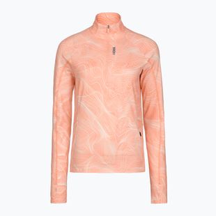 Moteriškas bėgimo džemperis HOKA Skyform Half Zip CLF PRT sunstone print