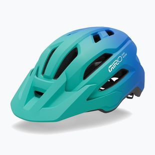 Vaikiškas dviračio šalmas Giro Fixture II MIPS matte aqua green/blue jewel fade