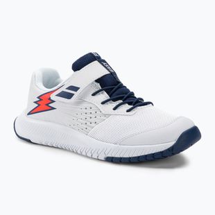 Babolat Pulsion All Court Kid teniso bateliai white/estate blue